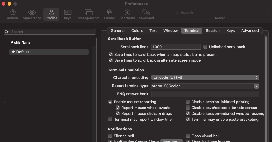 MAC에서 Iterm2를 이용해 FTZ 접근시 한글이 깨지는 현상 해결 방법